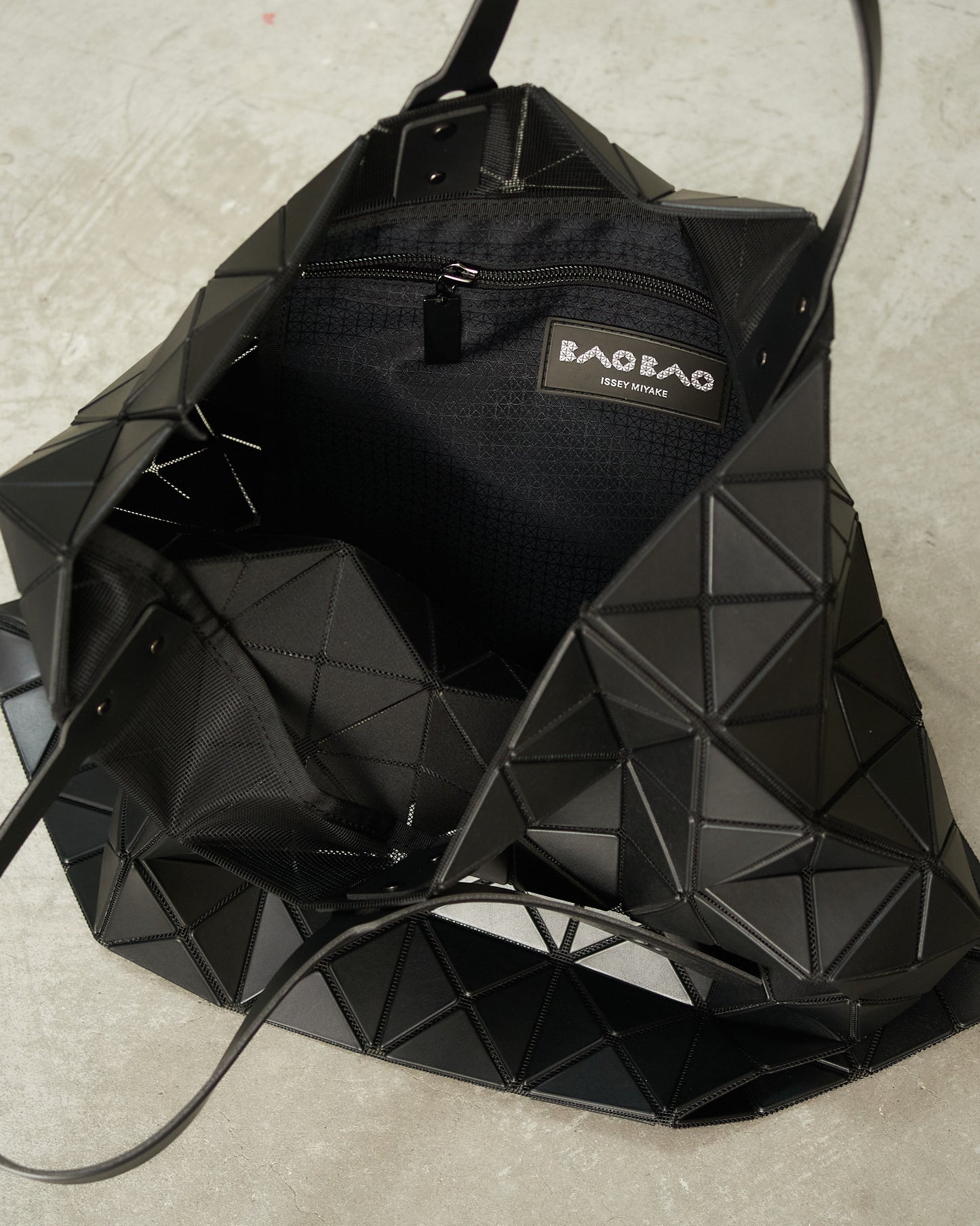 Matte Black Lucent Large Tote