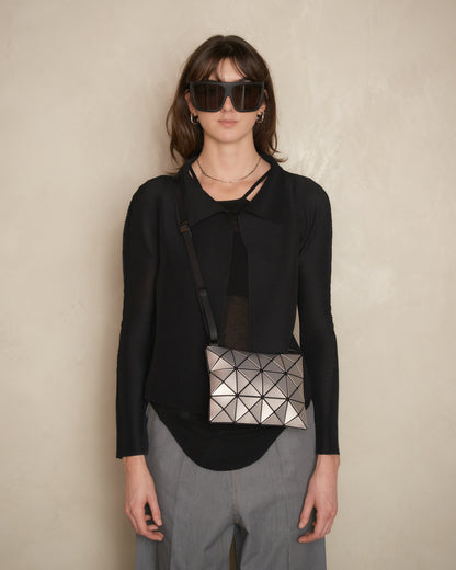 Silver Lucent Metallic Crossbody Bag