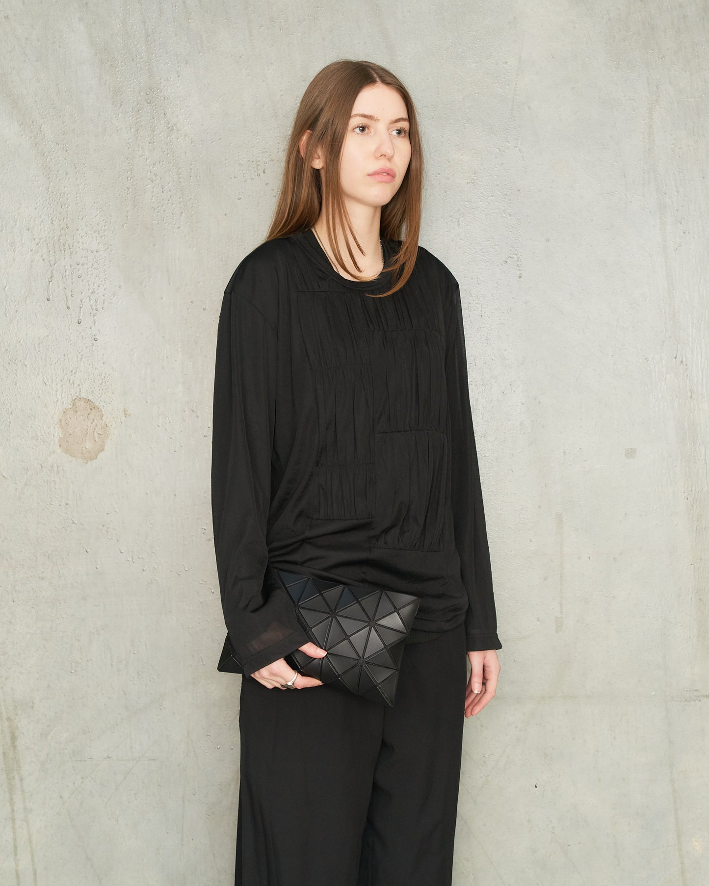 Matte Black Lucent Shoulder Bag