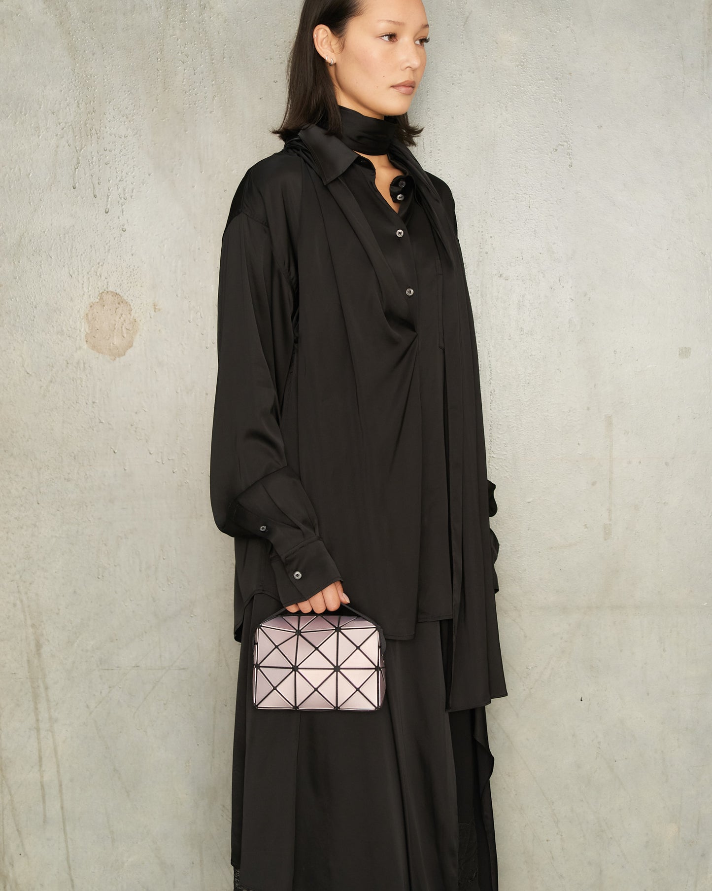 Pink Metallic Cuboid Shoulder Bag