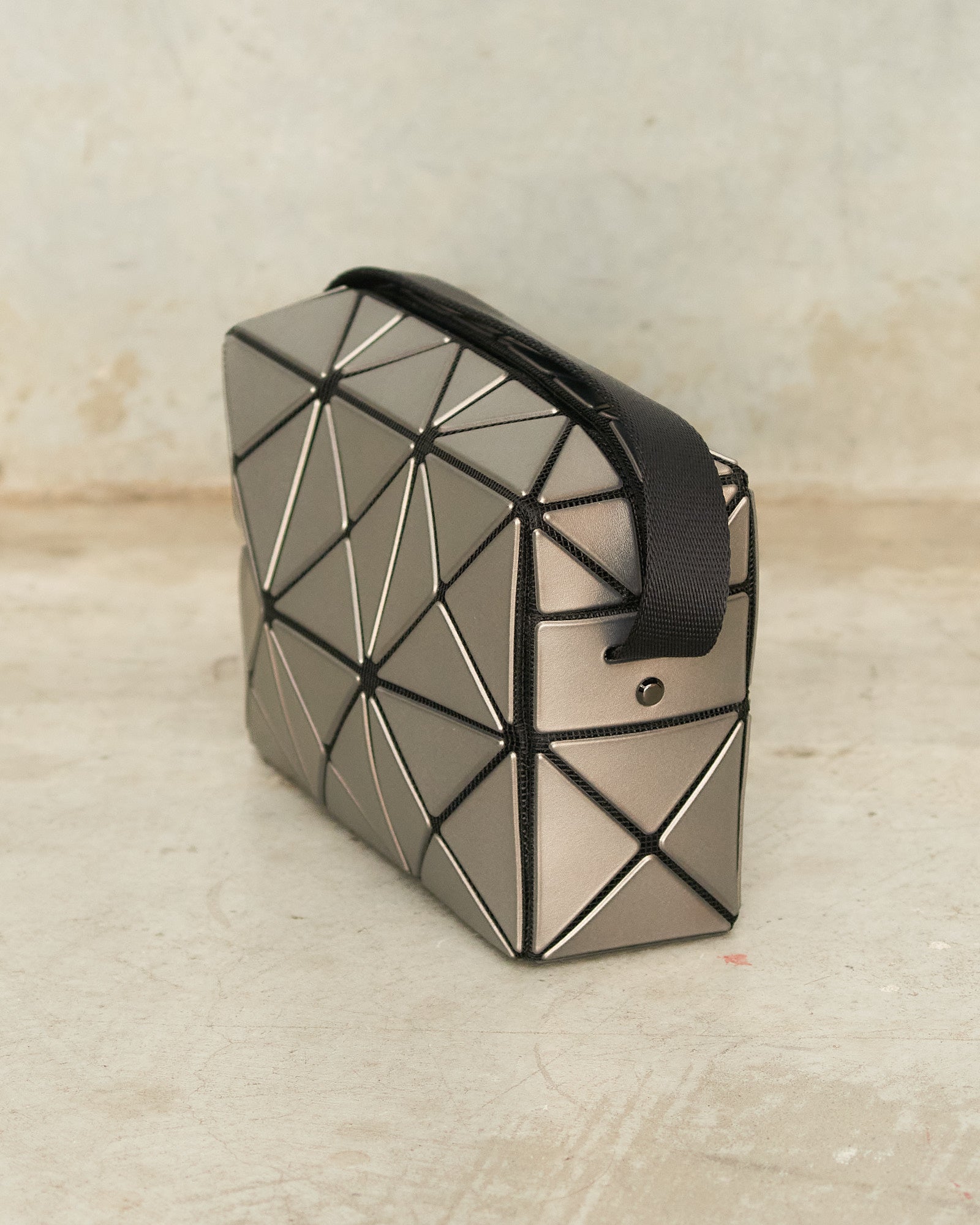 Bao Bao Silver Metallic Cuboid Shoulder Bag Silver BB56AG671