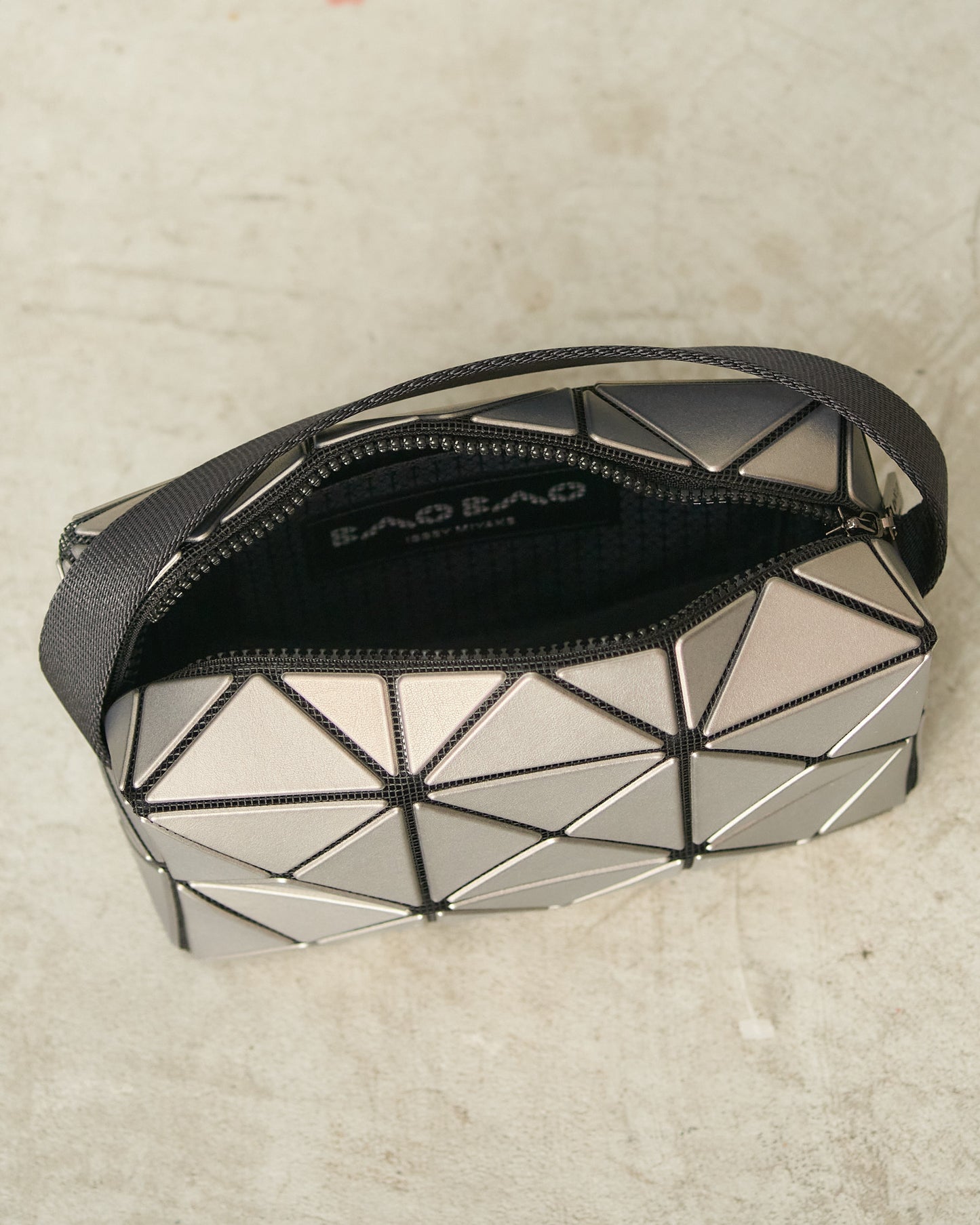 Silver Metallic Cuboid Shoulder Bag