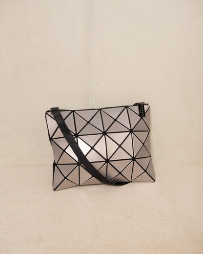 Silver Lucent Metallic Crossbody Bag