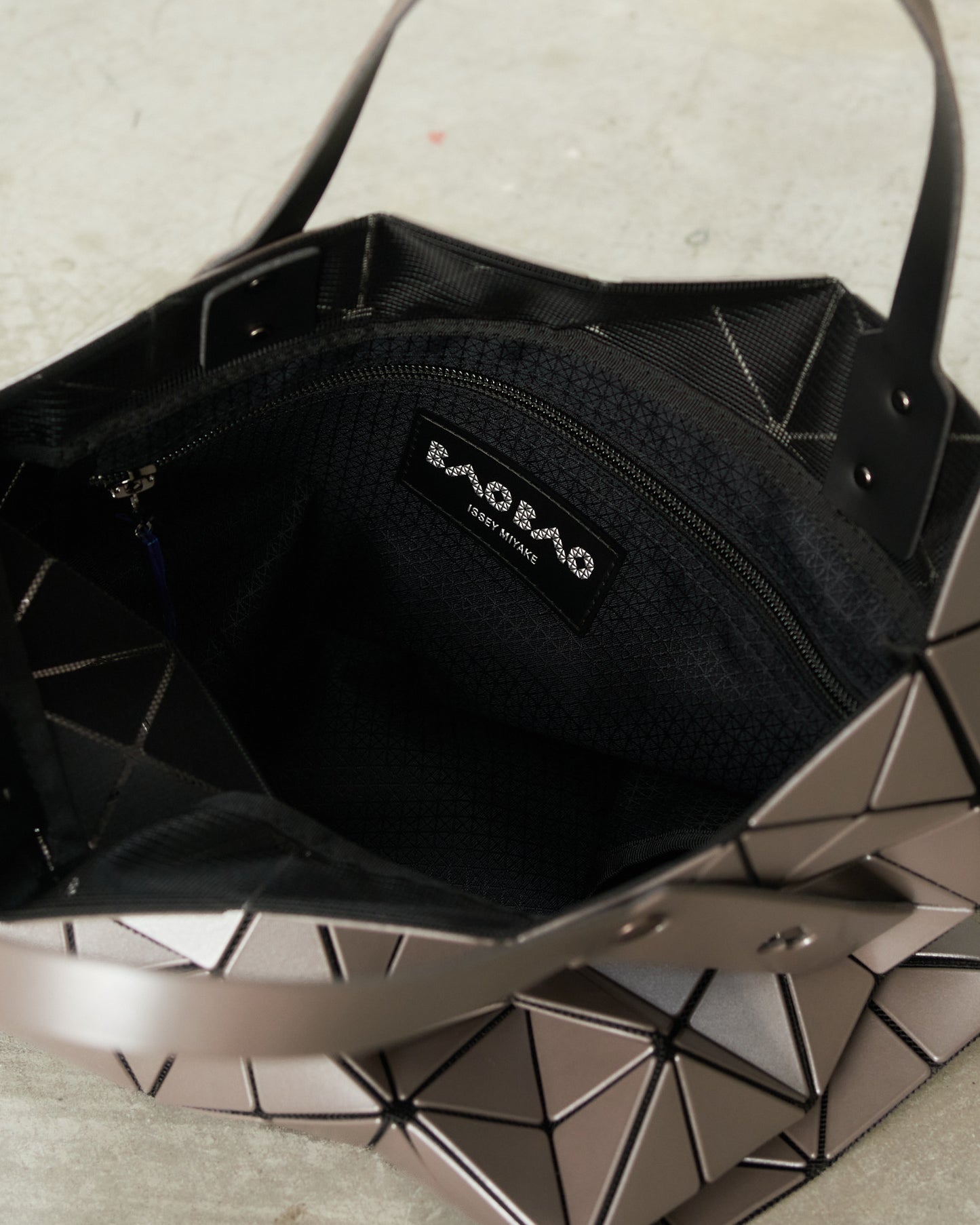 Stone Lucent Metallic Tote