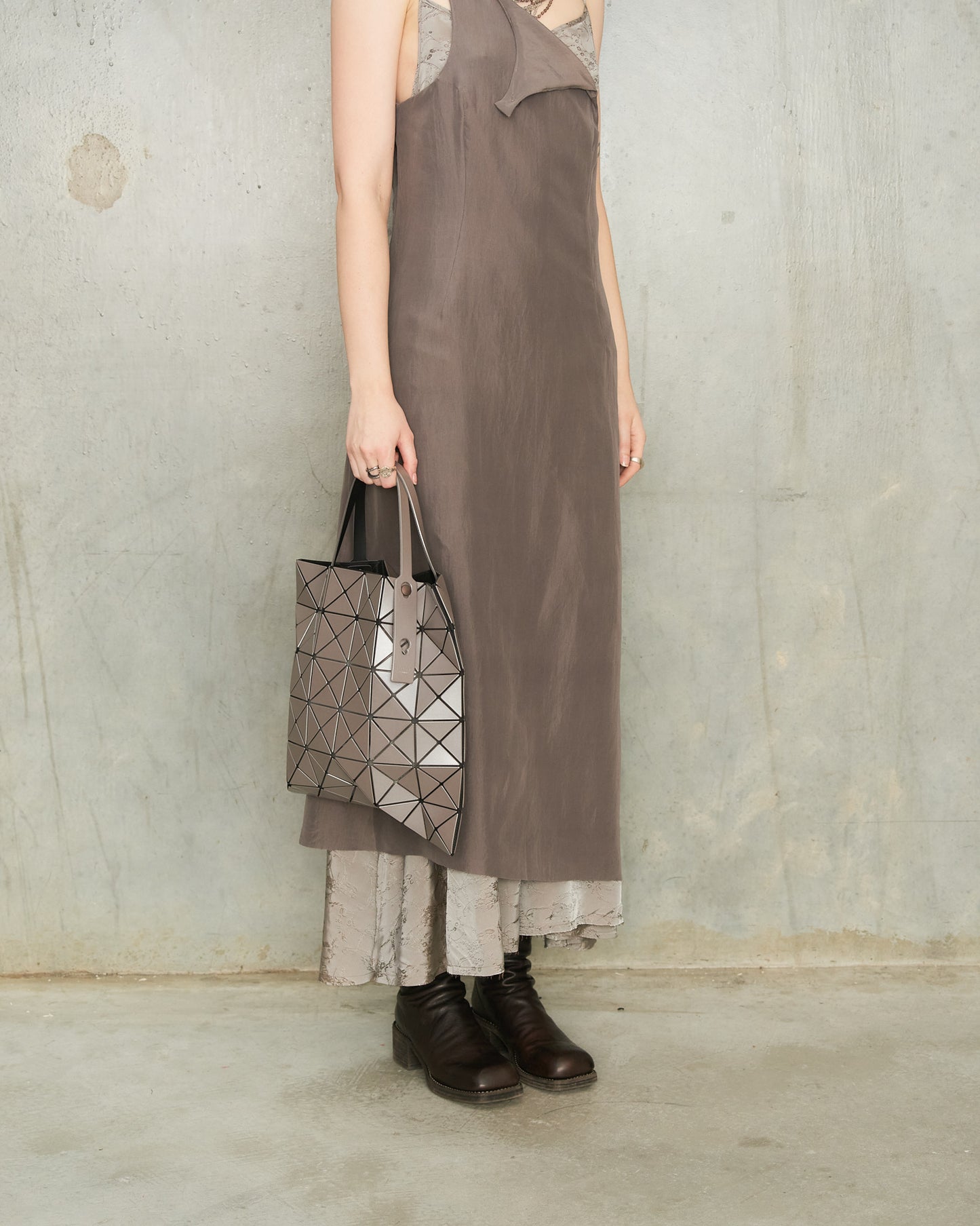 Stone Lucent Metallic Tote