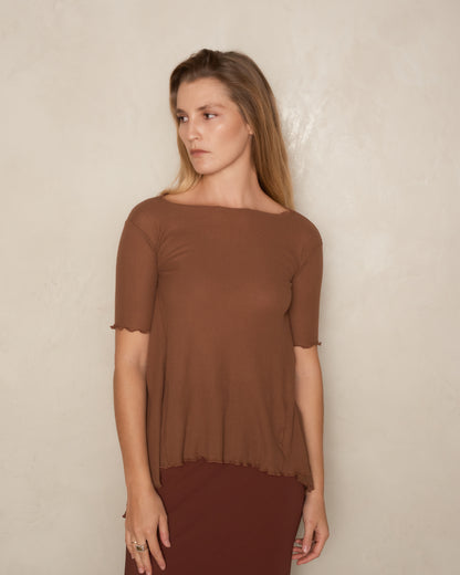 Loam Brown Kosa Wrap Tee