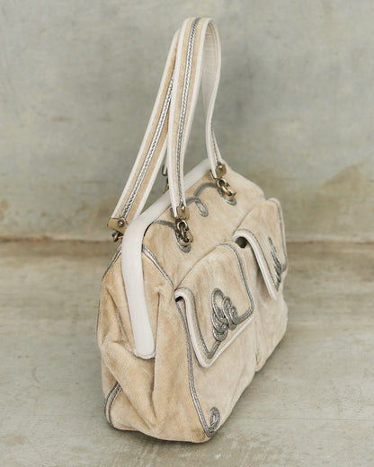 Bottega Veneta SS2006 Beige Velvet Handbag