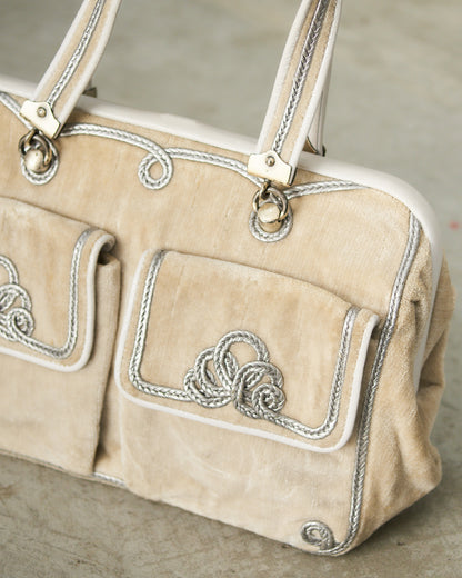 Bottega Veneta SS2006 Beige Velvet Handbag