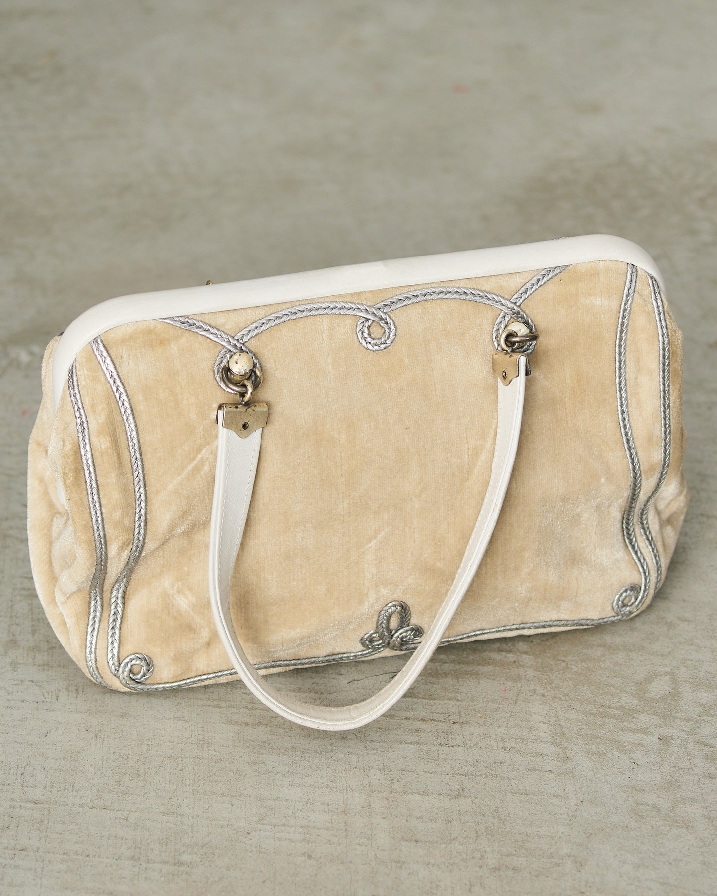 Bottega Veneta SS2006 Beige Velvet Handbag