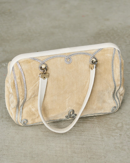 Bottega Veneta SS2006 Beige Velvet Handbag