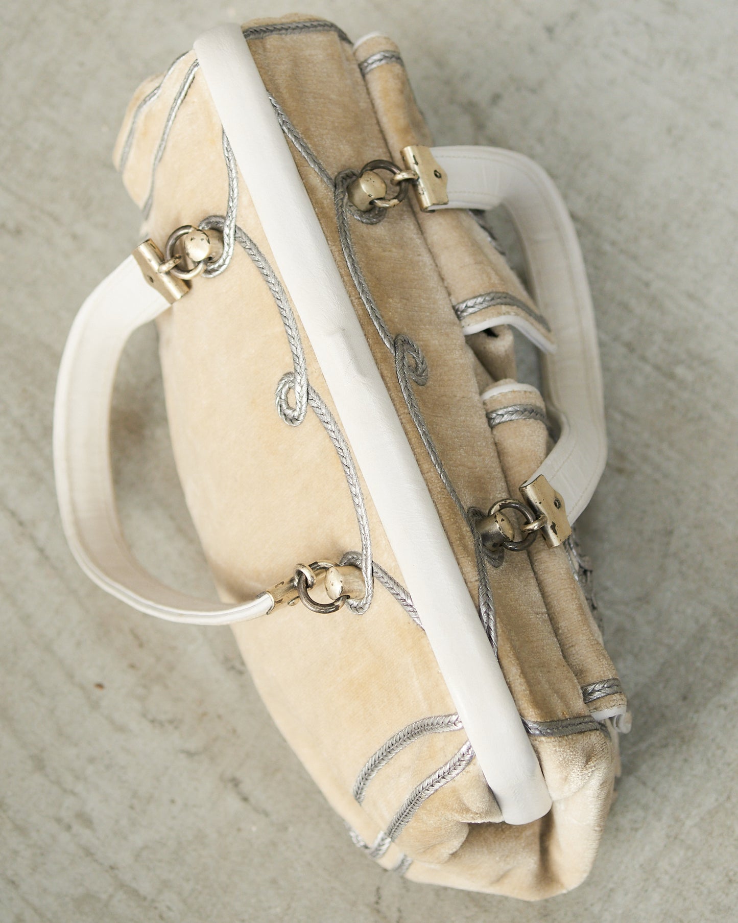 Bottega Veneta SS2006 Beige Velvet Handbag