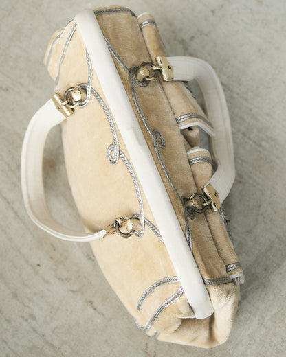 Bottega Veneta SS2006 Beige Velvet Handbag