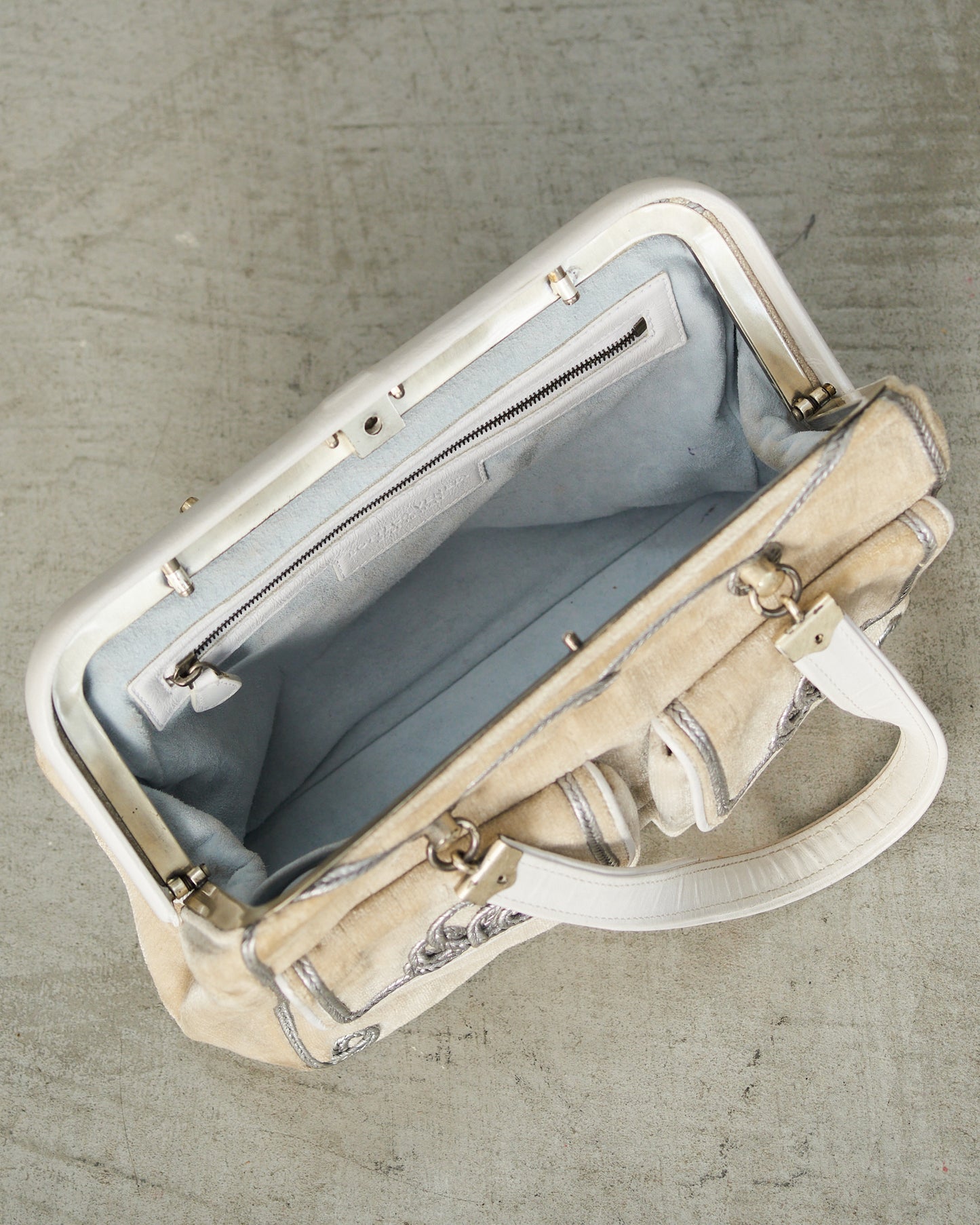 Bottega Veneta SS2006 Beige Velvet Handbag