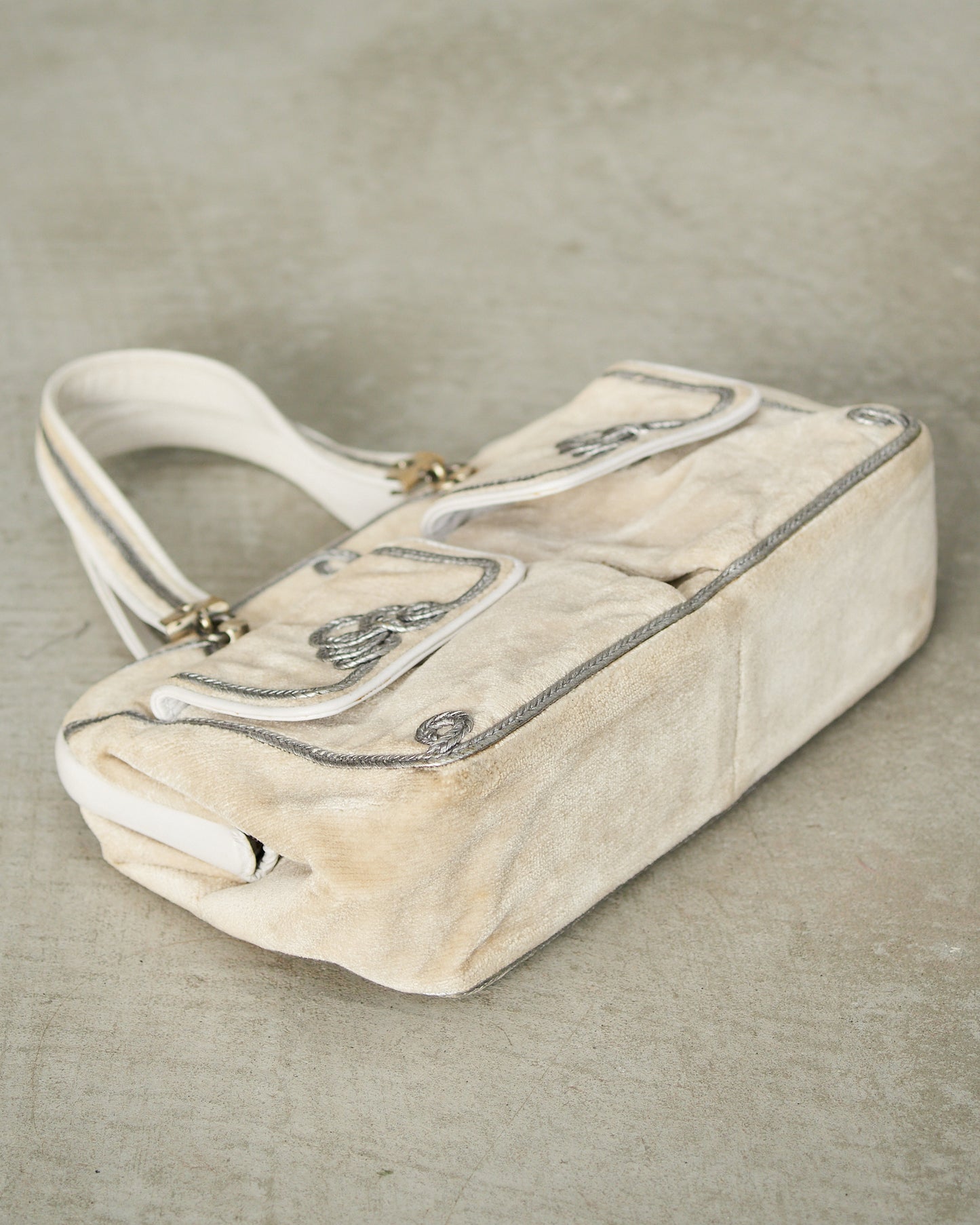 Bottega Veneta SS2006 Beige Velvet Handbag