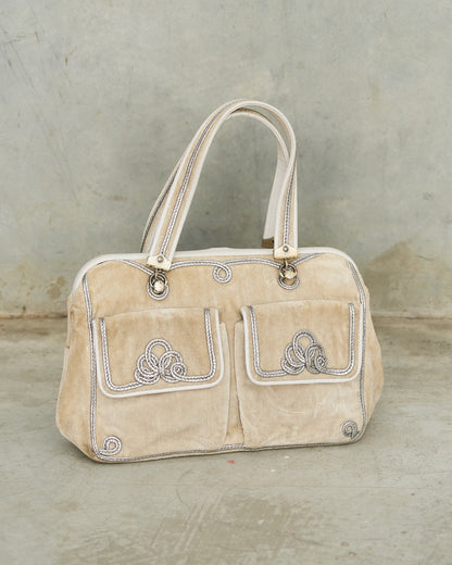 Bottega Veneta SS2006 Beige Velvet Handbag