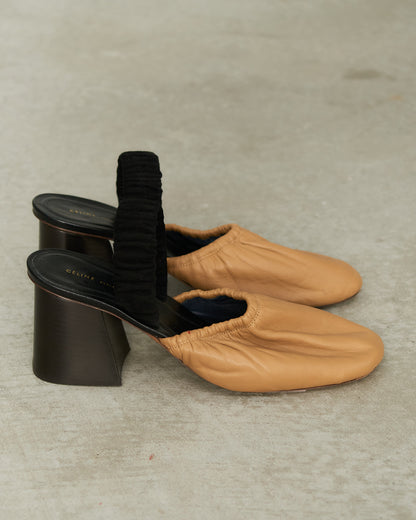 Celine Beige Leather Sling Back Heels