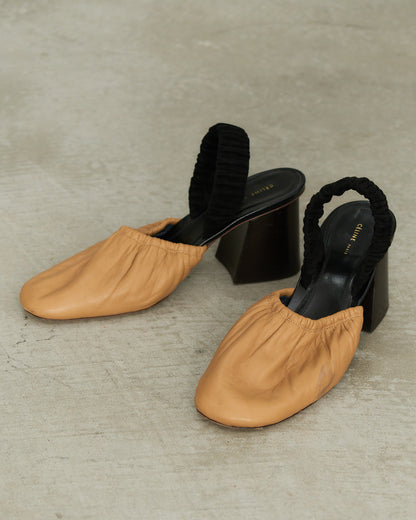 Celine Beige Leather Sling Back Heels