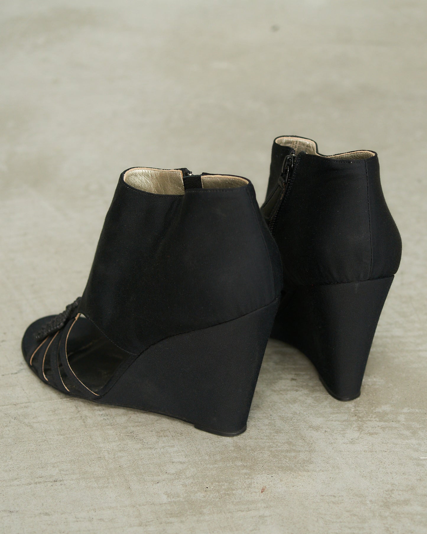 Chanel Black Bow Wedges     
