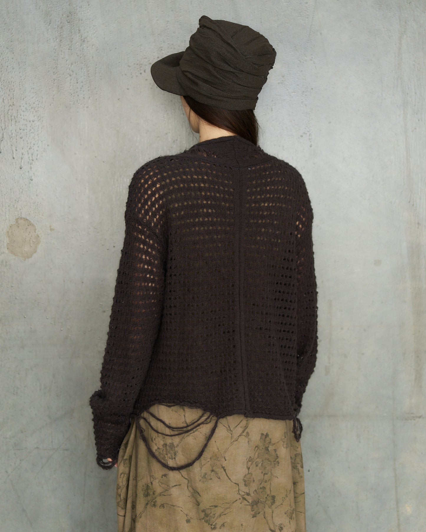 Dark Brown Knitted Cardigan