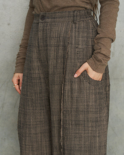 Grey Stripe Wide Trousers