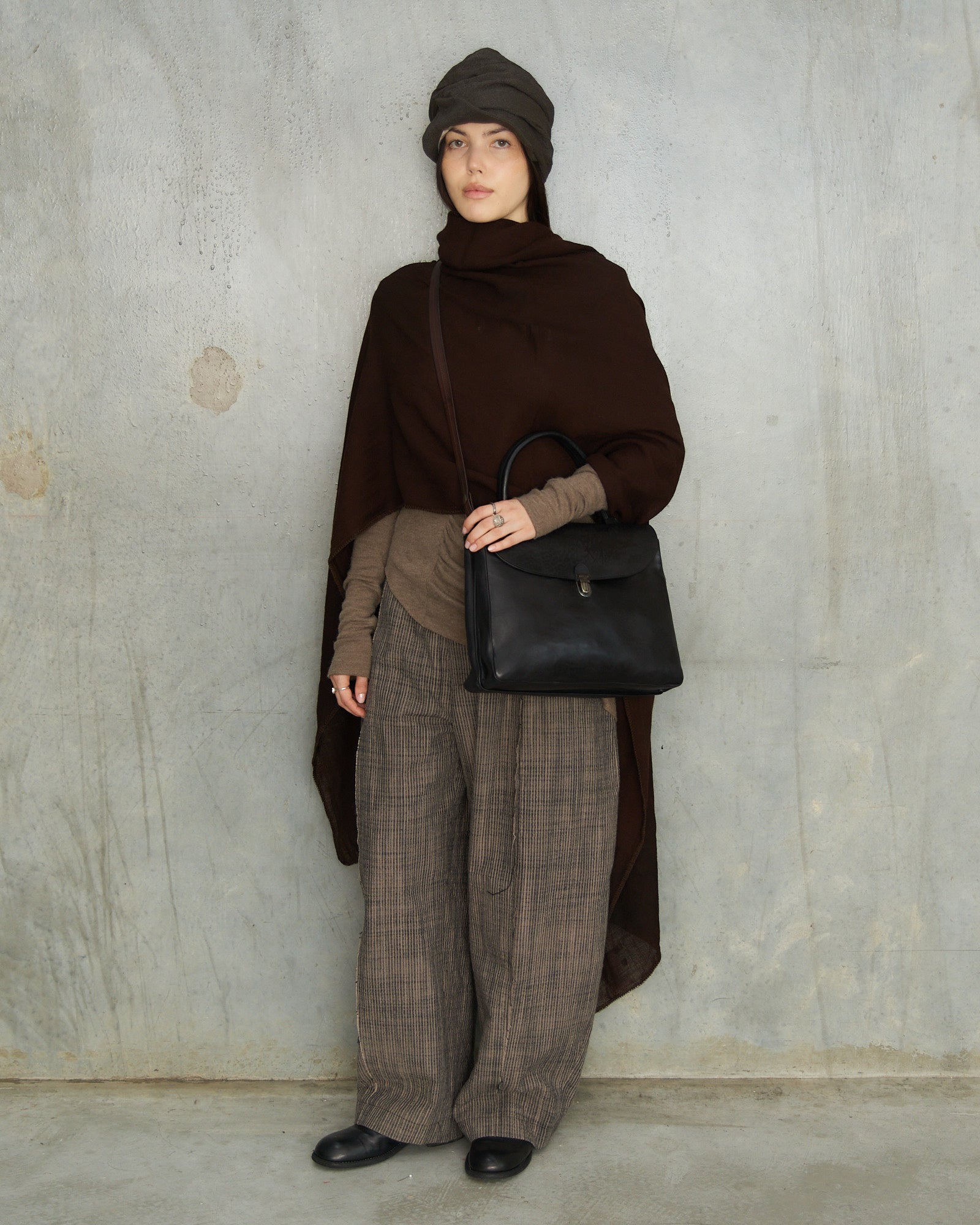 Chiahung Su Grey Stripe Wide Trousers Grey AW26FP30 - DILETTANTE