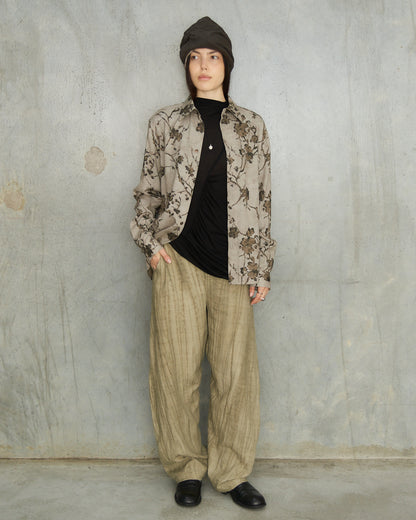 Pale Olive Floral Shirt