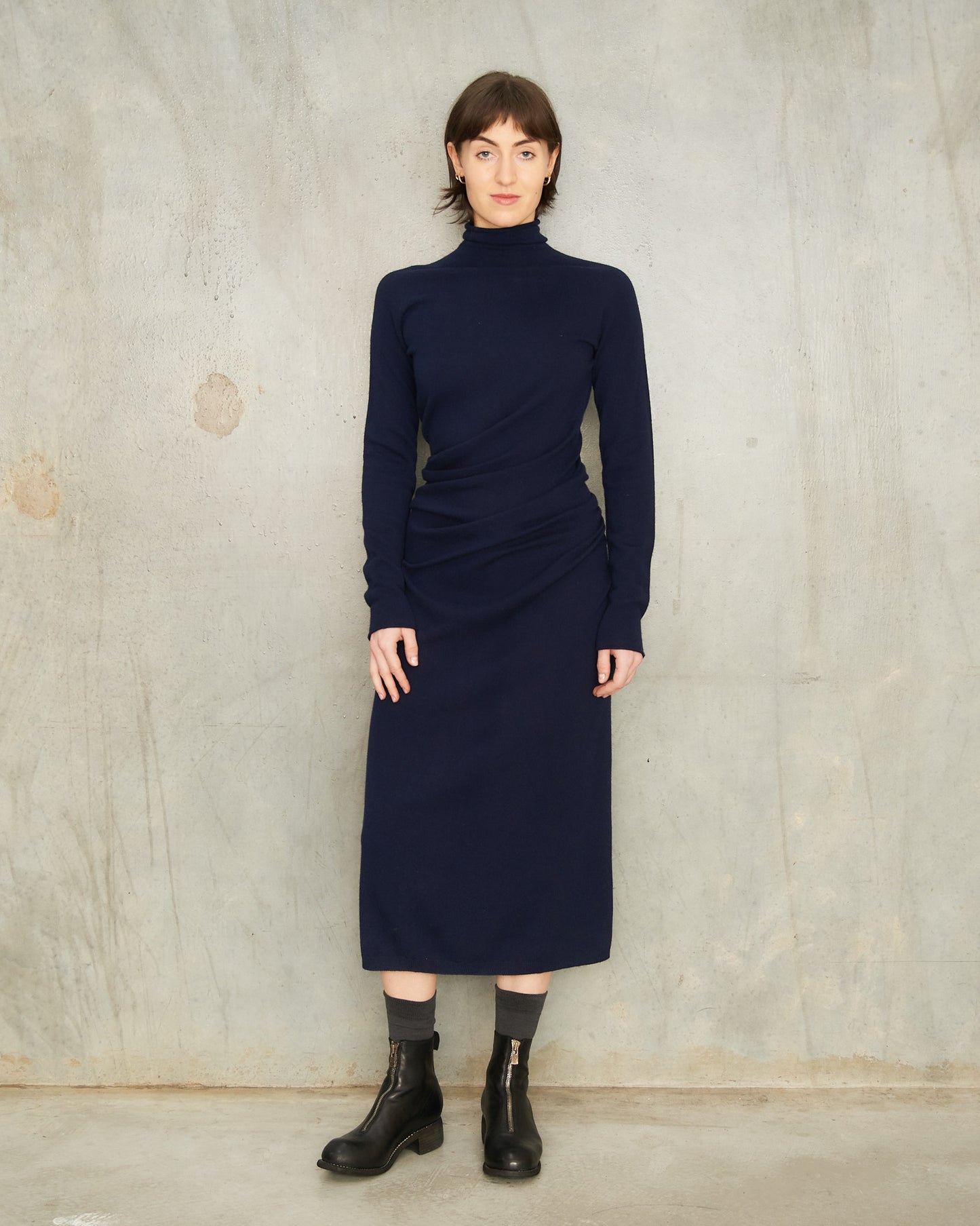 Dark Navy Kiliox Knitted Dress
