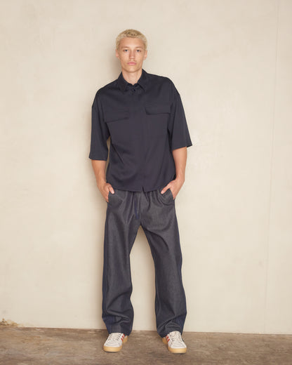 Dark Navy Oversized Toba Shirt