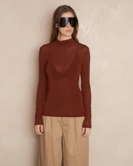 Taj Long Sleeve Turtle Neck Top