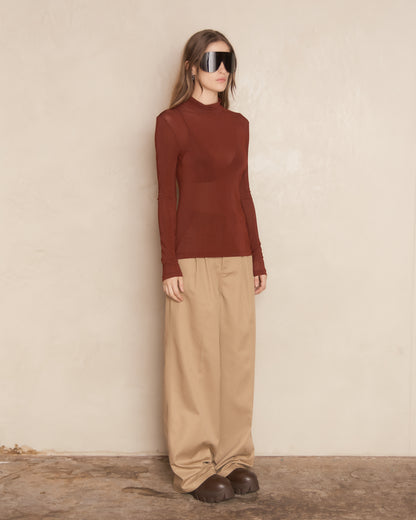 Taj Long Sleeve Turtle Neck Top