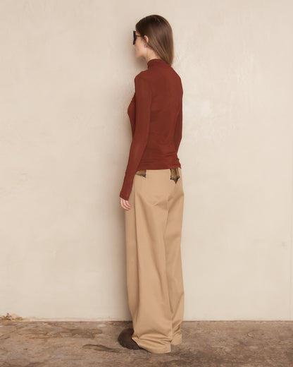 Taj Long Sleeve Turtle Neck Top