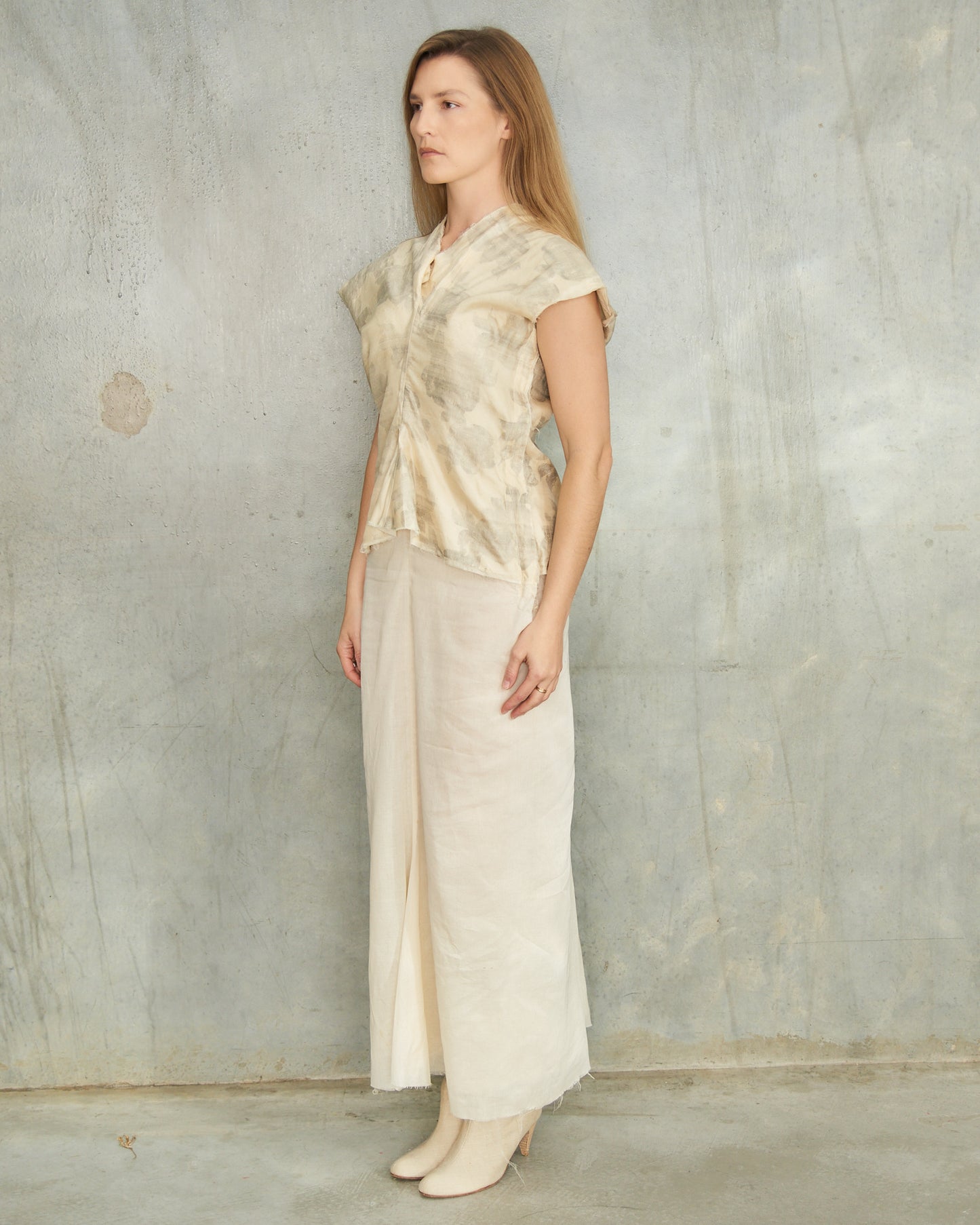 Comme Des Garcons FW1997 Beige Floral Layer Dress