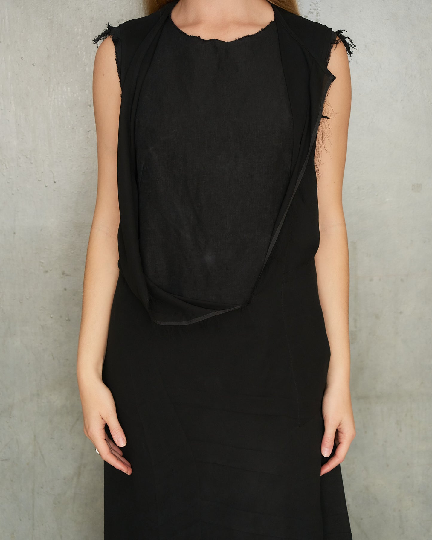 Comme Des Garcons FW1992 Black Deconstructed Sheer Dress