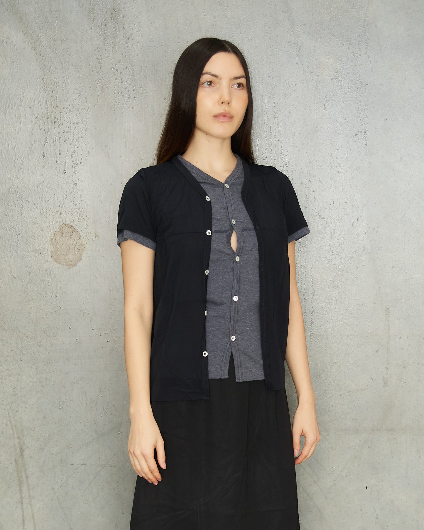Comme Des Garcons FW1999 Double Layer Button Up Tee