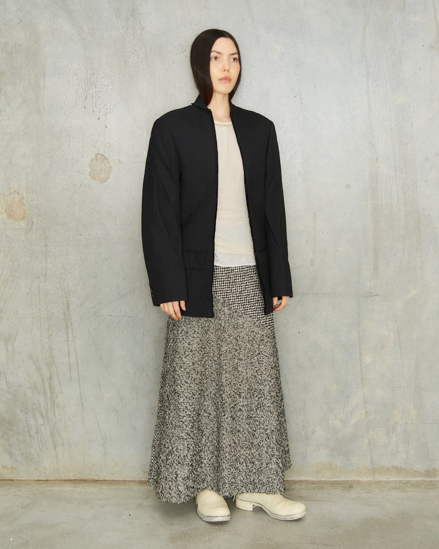 Comme Des Garcons FW1994 Charcoal Speckle Deconstructed Blazer