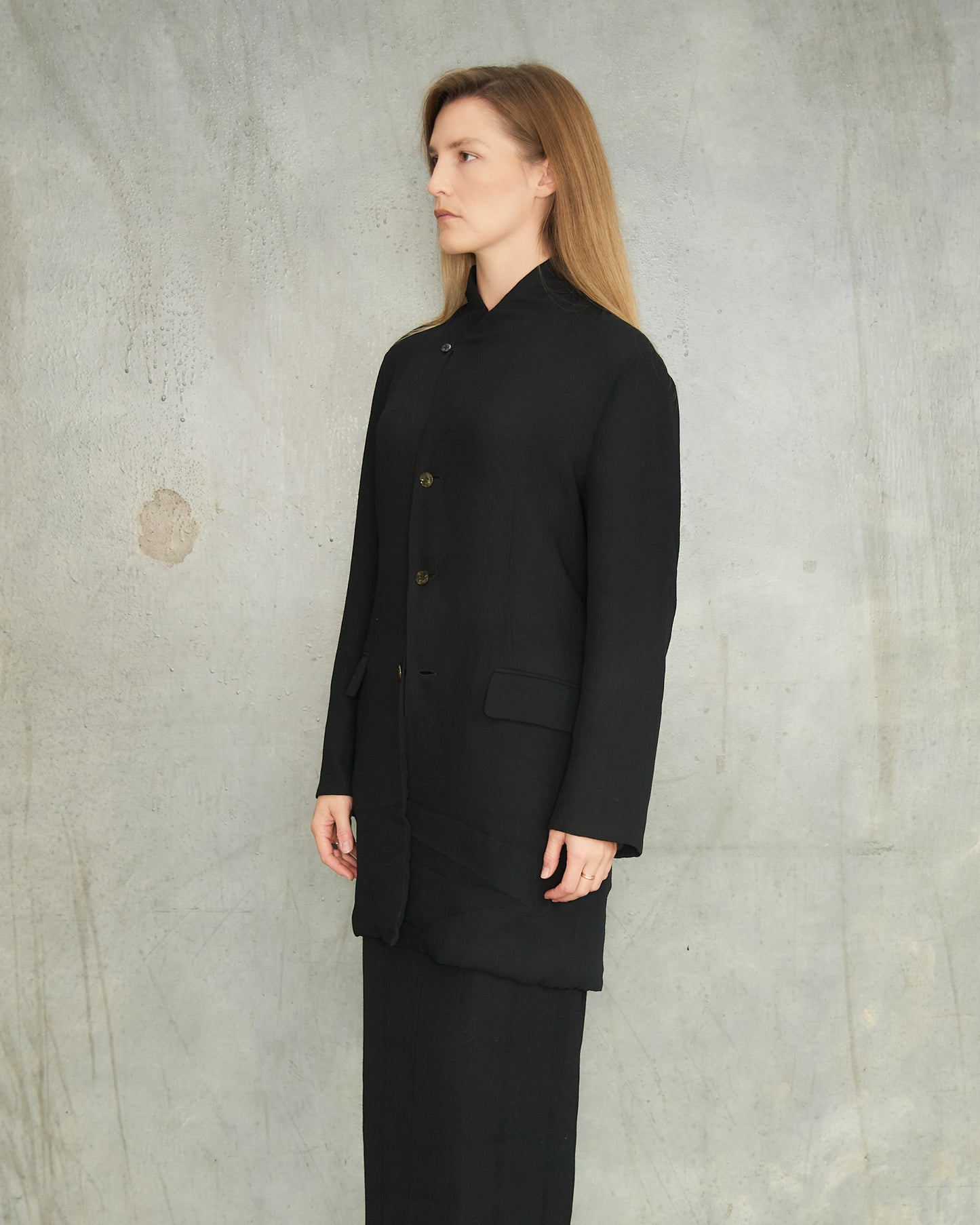 Comme Des Garcons FW1990 Black Layered Sheer Jacket