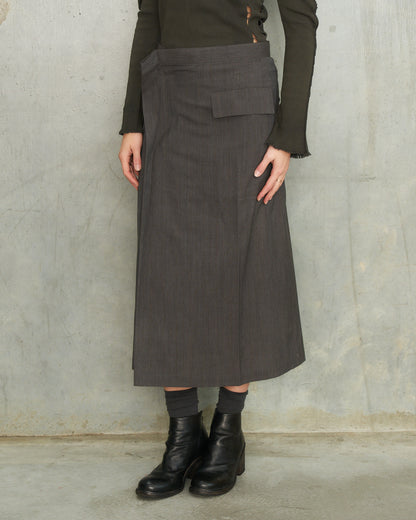 Comme Des Garcons Tricot FW1998 Grey Fold Skirt 