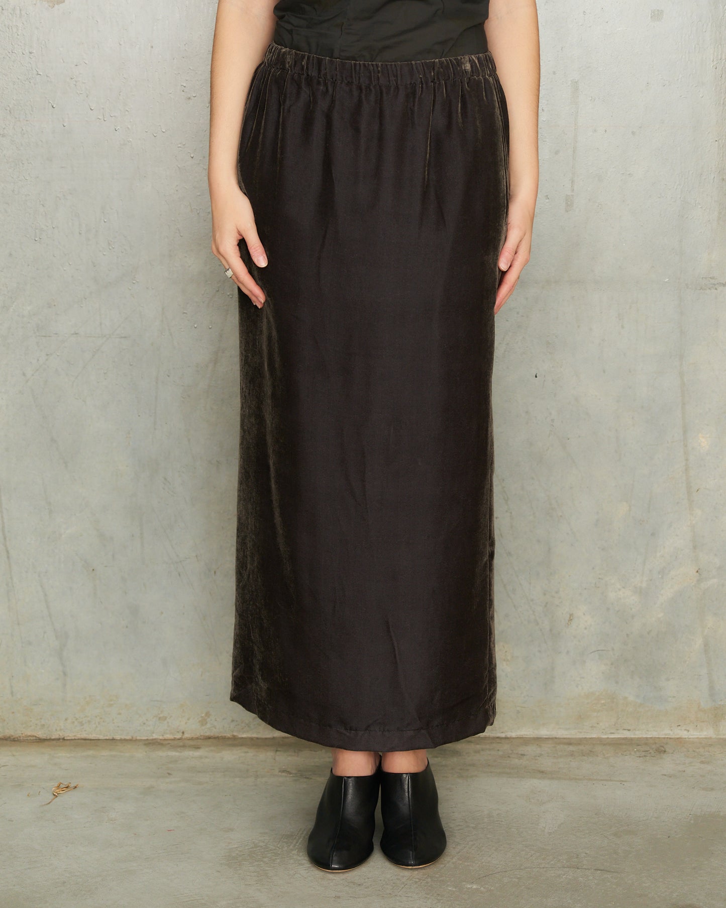 Comme Des Garcons FW1990 Brown Velvet Skirt 