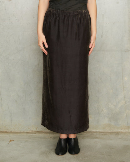 Comme Des Garcons FW1990 Brown Velvet Skirt 