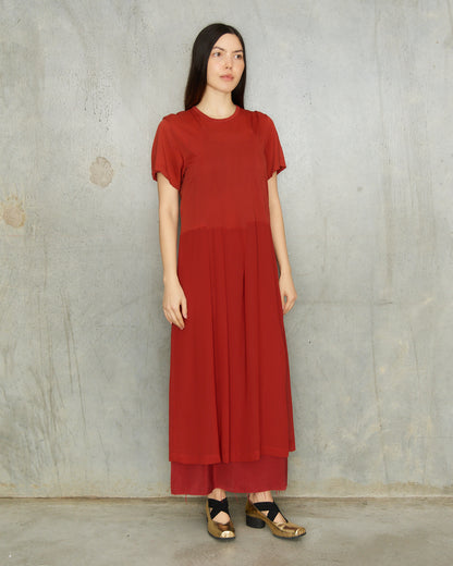 Comme Des Garcons Comme Des Garcons Red Sheer Dress