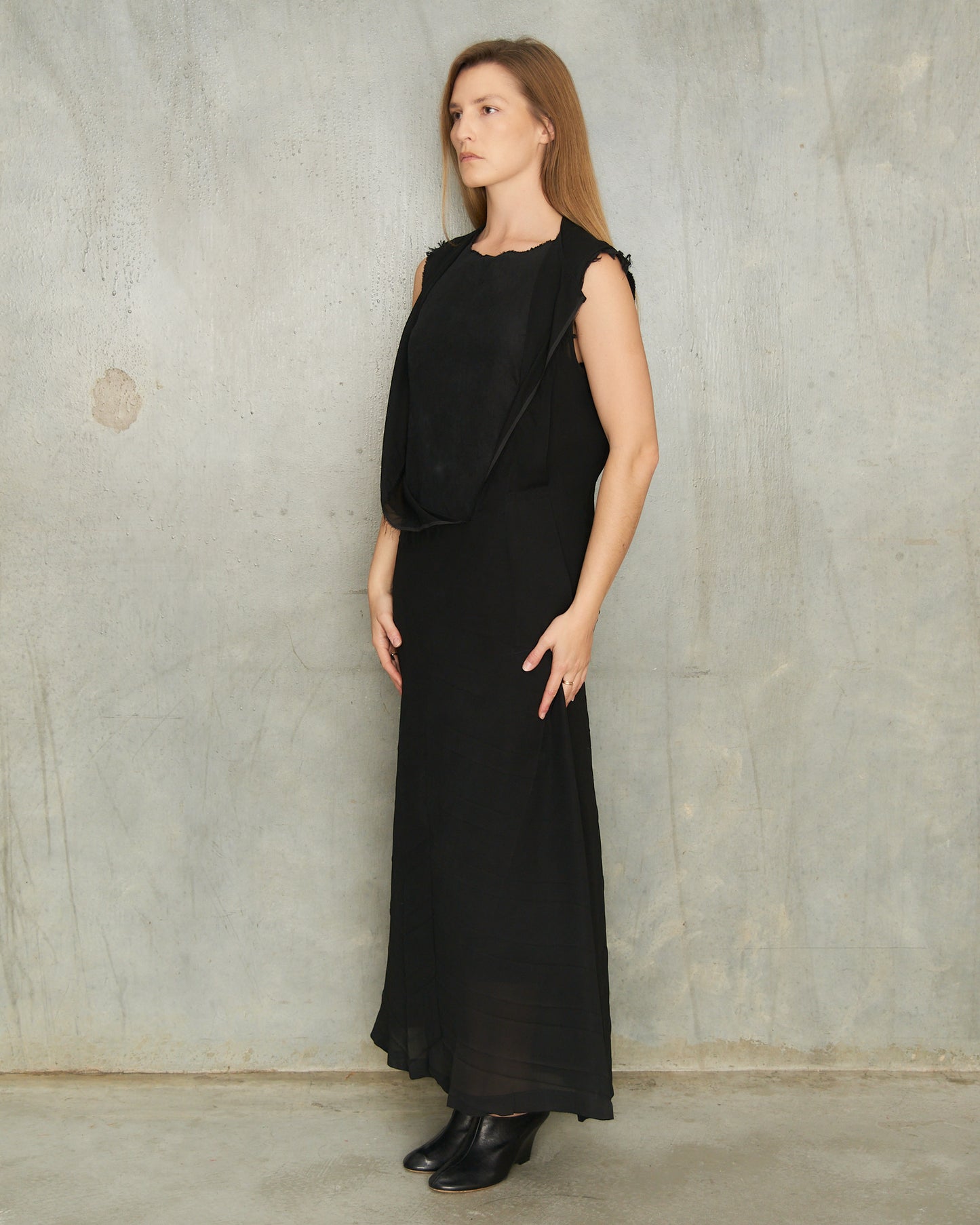 Comme Des Garcons FW1992 Black Deconstructed Sheer Dress
