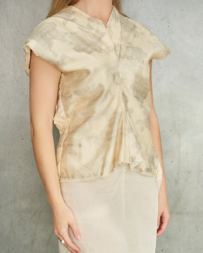 Comme Des Garcons FW1997 Beige Floral Layer Dress