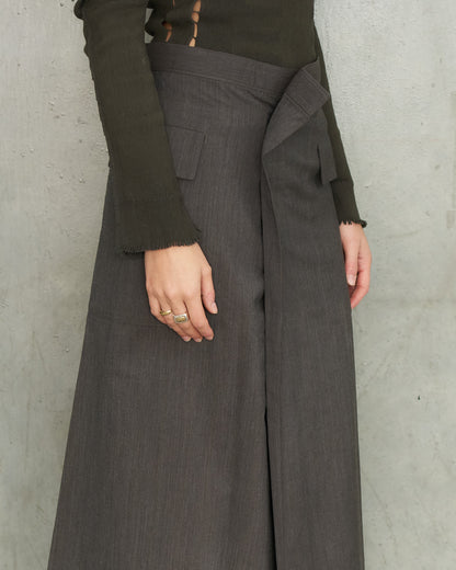 Comme Des Garcons Tricot FW1998 Grey Fold Skirt 
