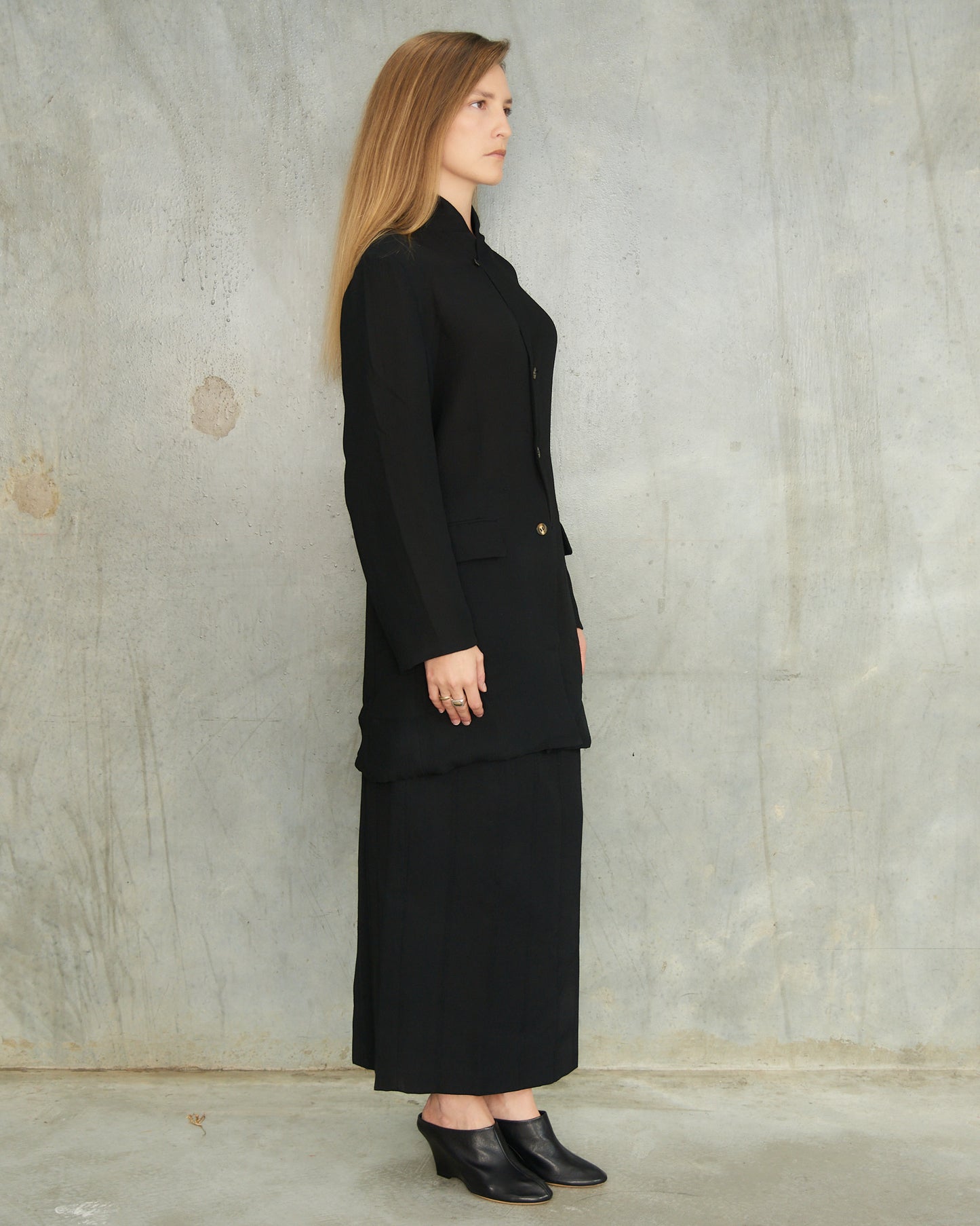 Comme Des Garcons FW1990 Black Layered Sheer Jacket