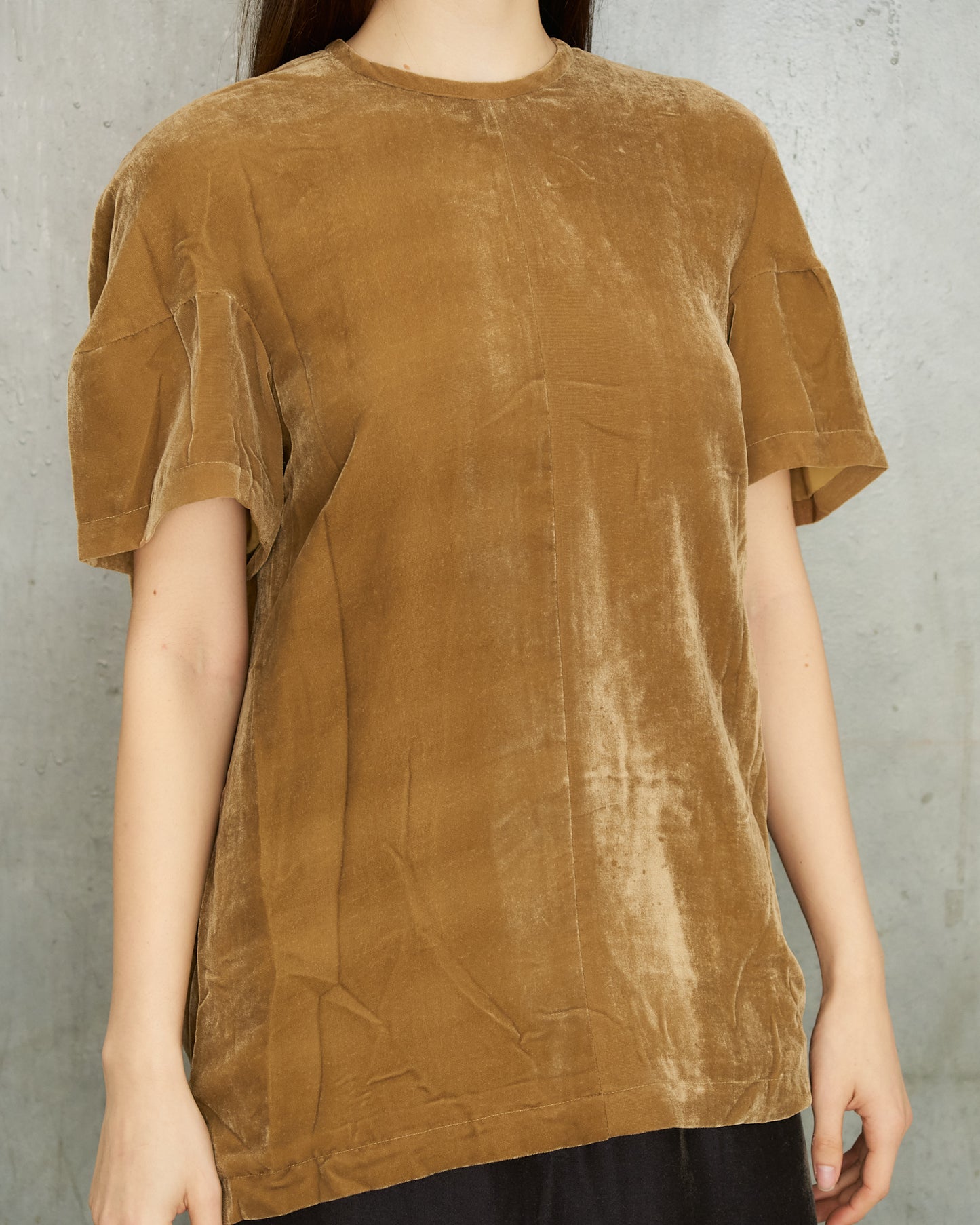 Comme Des Garcons FW1990 Mustard Velvet T-Shirt