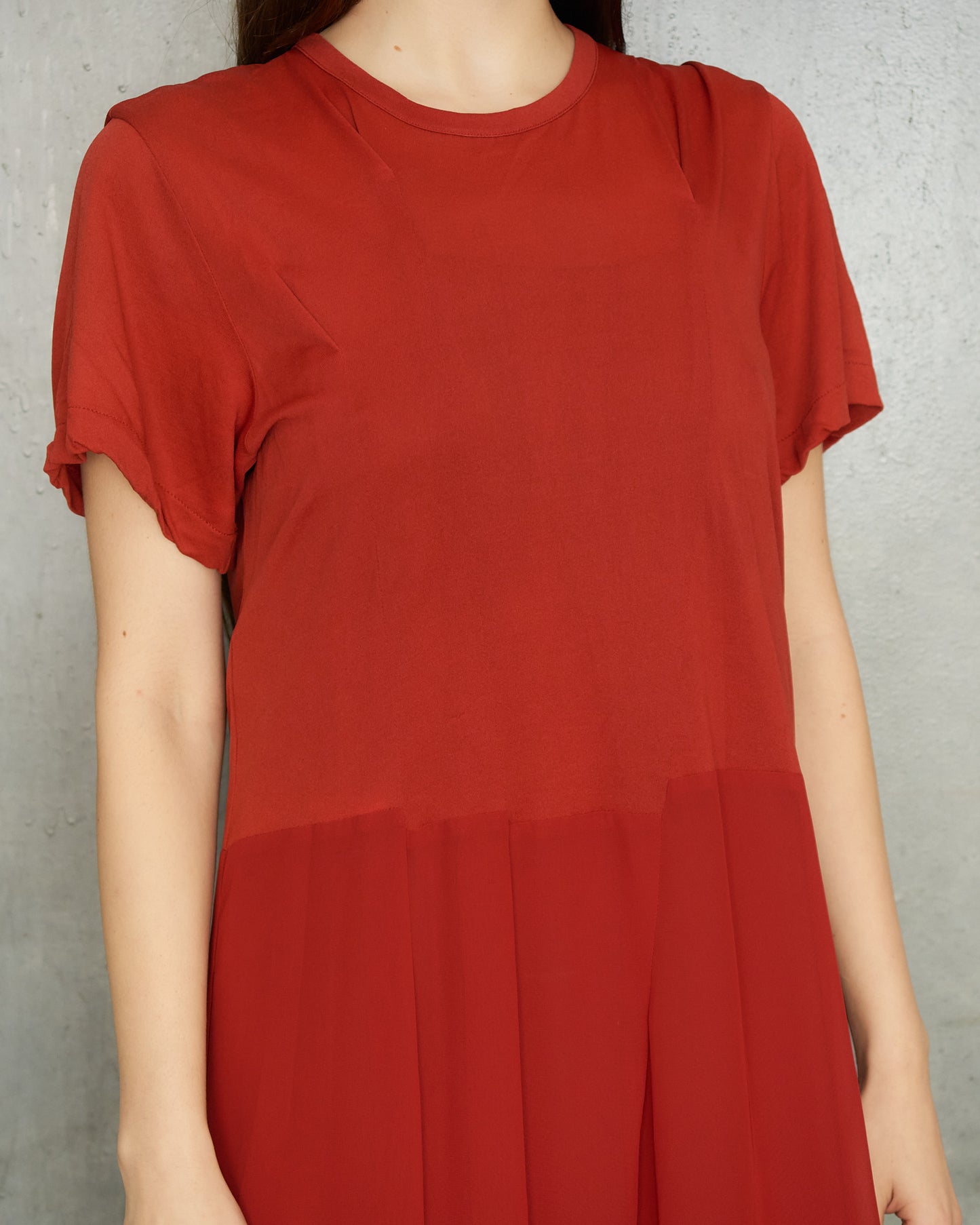 Comme Des Garcons Comme Des Garcons Red Sheer Dress