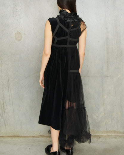 Comme Des Garcons FW2008 Velvet Tulle Bondage Jumpsuit