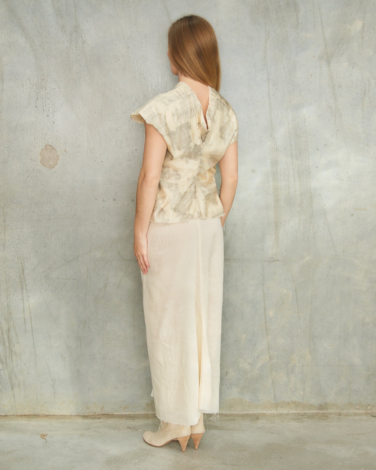 Comme Des Garcons FW1997 Beige Floral Layer Dress