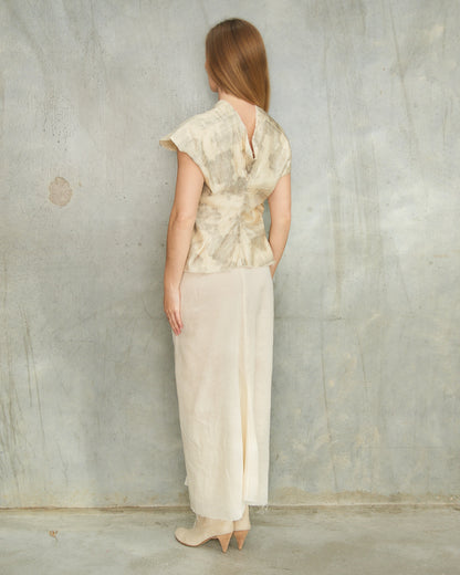 Comme Des Garcons FW1997 Beige Floral Layer Dress