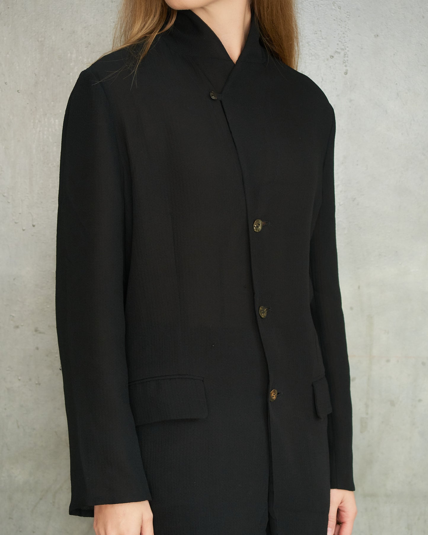 Comme Des Garcons FW1990 Black Layered Sheer Jacket